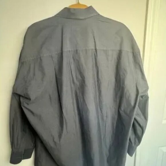 Ermenegildo Zegna Shirt Sz L 43/17 Gray Made in Italy Long Sleeve Button Mens - Picture 5 of 11